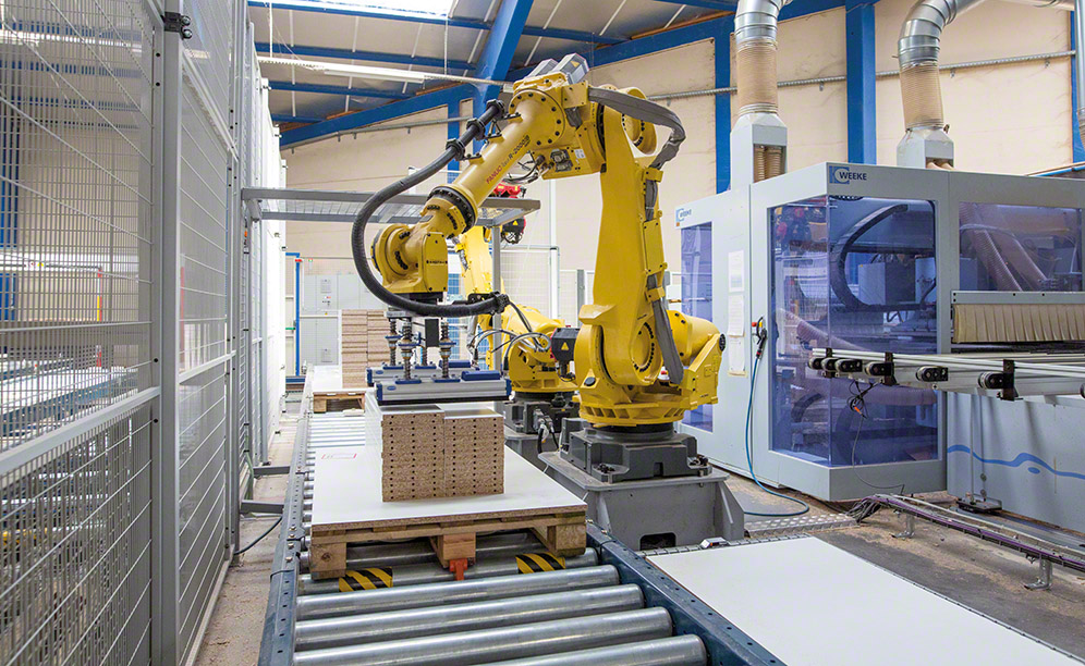 A automatização do centro e a utilização de robôs automáticos proporcionam um aumento da produtividade e uma diminuição dos custos operacionais